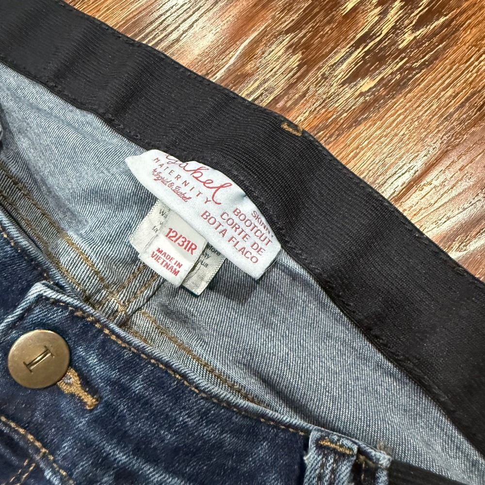 Liz Lange & Isabel Maternity Bundle Bootcut‎ Jeans 12/31R & Printed Tank Top L - Picture 9 of 11